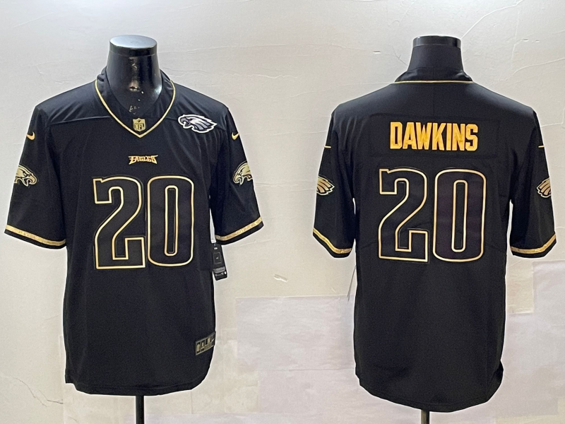 Men Philadelphia Eagles 20 Dawkins black 2025 Nike NFL jersey style 001